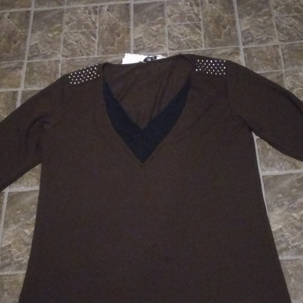 Plus Brown Blouse